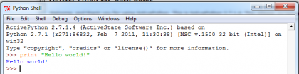 Python Print Hello World